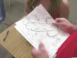 Tbabe tettona analizzata dal suo grasso insegnante